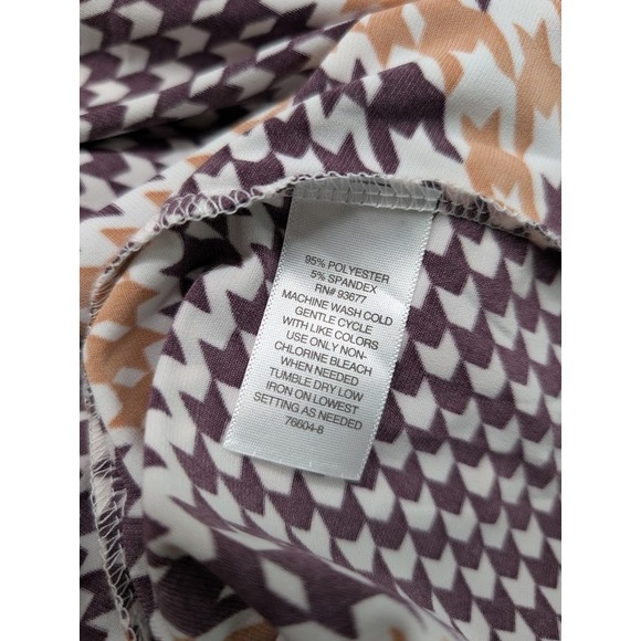 Liz Claiborne‎ Size Large Multicolor Geometric 3/4 Sleeve Womems Blouse - Picture 7 of 8